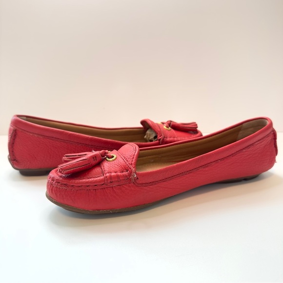 Like new! COACH Red Leather Tassel Loafers – Size 7B - Picture 8 of 10